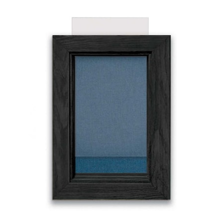 United Visual Products Indoor Enclosed Combo Board, 72"x36", Black Frame/Black Porc & Cobalt UVCB7236B-BLKPORC-COBACC